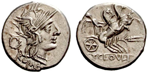 cloulia roman coin denarius
